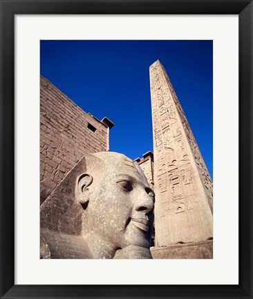 Framed Statue of Ramses II, Temple of Luxor, Luxor, Egypt Print