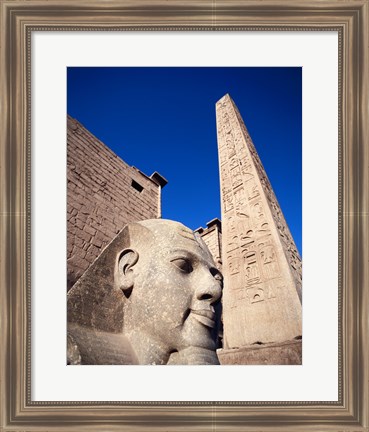 Framed Statue of Ramses II, Temple of Luxor, Luxor, Egypt Print