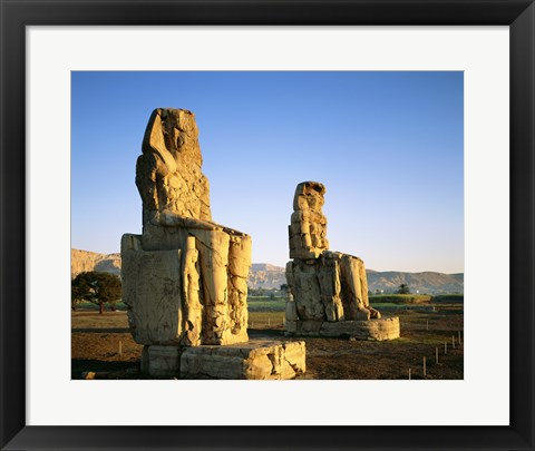 Framed Colossi of Memnon, Luxor, Egypt Print