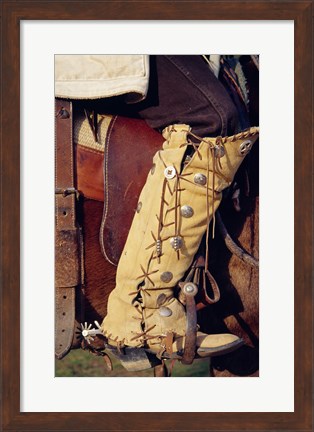 Framed Cowboy&#39;s hand made boots Print