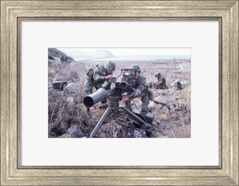 Framed United States Marines Tow Anti-Tank Weapons Print