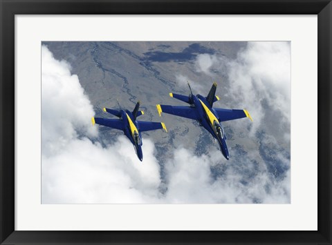 Framed U.S. Navy Blue Angels F-18 Hornets photography Print