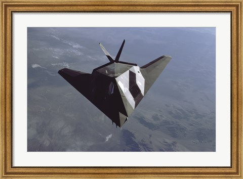 Framed US Air Force F-117 Stealth Figher Print