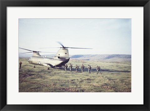 Framed Boeing Vertol CH-47D Chinook Print