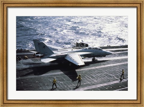 Framed U.S. Navy F-14 Tomcat USS John F. Kennedy Print