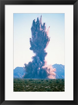 Framed Explosion on land Print