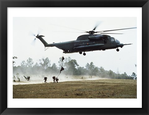 Framed MH-53H Multi-Mission Helicopter Print