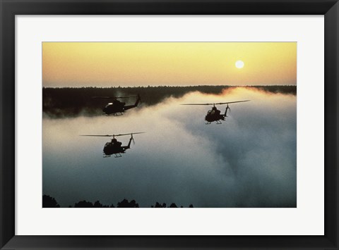 Framed AH-16 (Cobras) Attack Helicopters Print