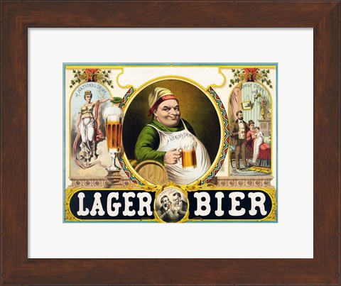 Framed Lager Bier Print