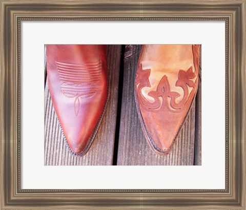 Framed Cowboy Boot Tips Print