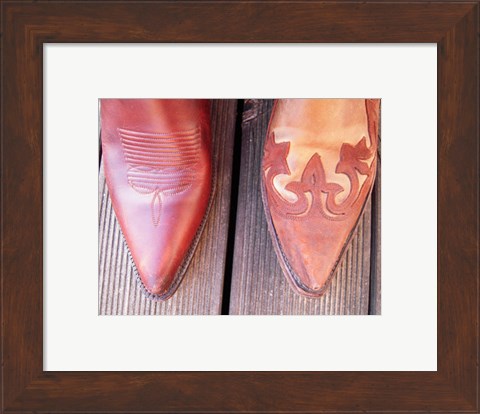 Framed Cowboy Boot Tips Print