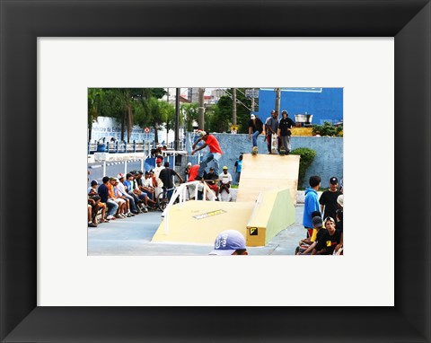 Framed Pista de Skate em poa sao Paulo Brasil Print