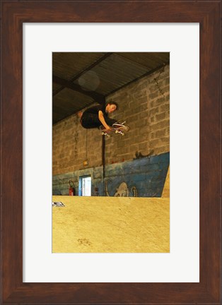 Framed Simon Godet en Melon au Skate Park Alai de Biarritz Print