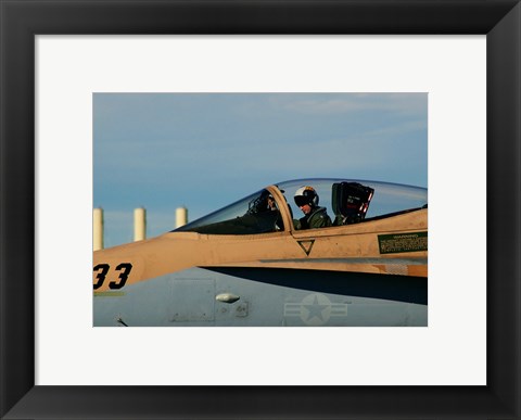 Framed US Navy Pilot Print