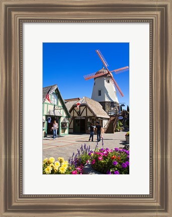 Framed Windmill on Alisal Road, Solvang, Santa Barbara County, Central California, USA Print