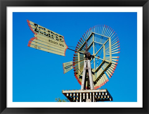 Framed Low angle view of an industrial windmill Print