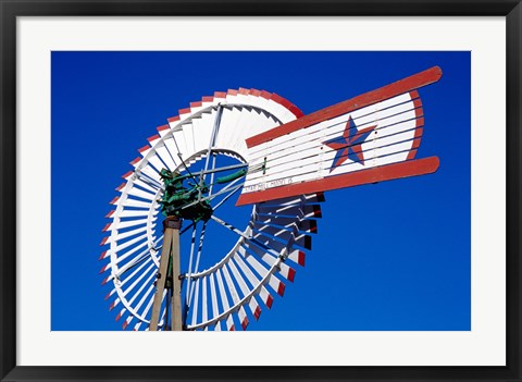 Framed Texas Star Windmill Print