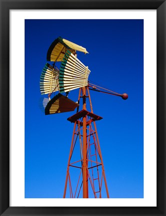 Framed Fan Windmill in Texas Print