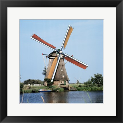 Framed Windmills Kingergisk Netherlands Print