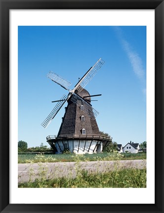 Framed Traditional windmill in a field, Malmo, Sweden Print