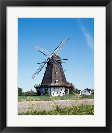 Framed Traditional windmill in a field, Malmo, Sweden Print