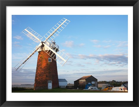 Framed Drainage windmill, Horsey Windpump, Horsey, Norfolk, East Anglia, England Print