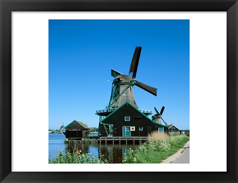 Framed Windmill, Zaanse Schans, Netherlands Print