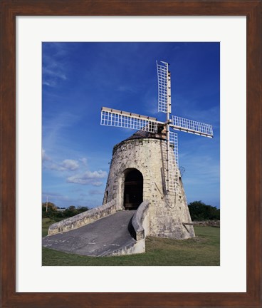 Framed Windmill at the Whim Plantation Museum, Frederiksted, St. Croix Vertical Print