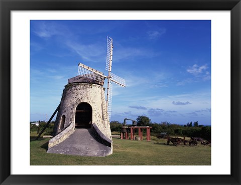 Framed Windmill at the Whim Plantation Museum, Frederiksted, St. Croix Print