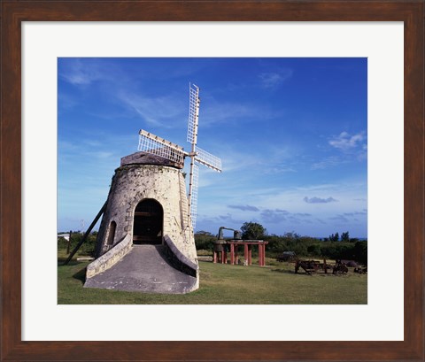 Framed Windmill at the Whim Plantation Museum, Frederiksted, St. Croix Print