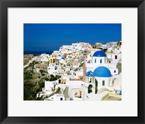 Framed Santorini, Oia, Cyclades Islands, Greece Print