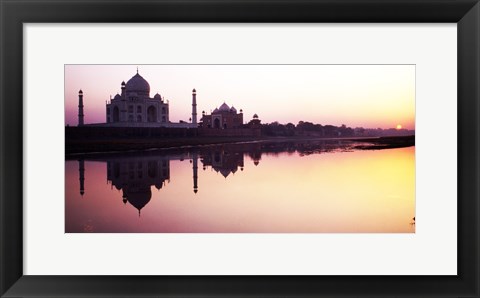 Framed Silhouette of the Taj Mahal, Agra, Uttar Pradesh, India Print