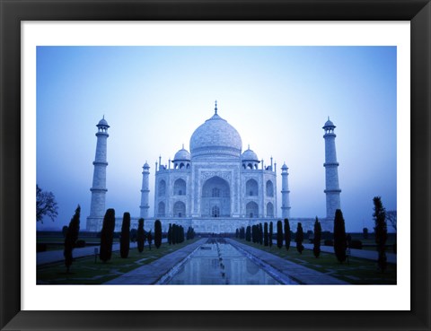 Framed Facade of the Taj Mahal, India Print