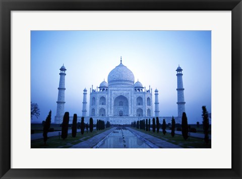 Framed Facade of the Taj Mahal, India Print