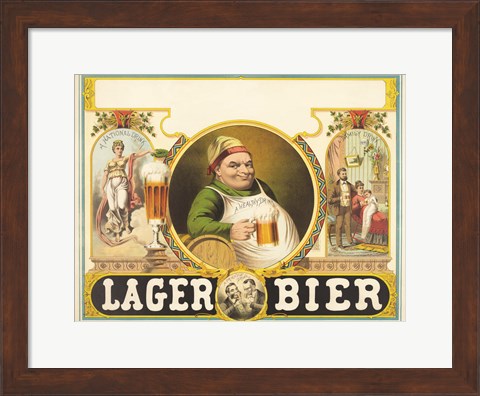 Framed Lager Bier Print