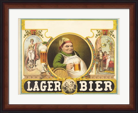 Framed Lager Bier Print