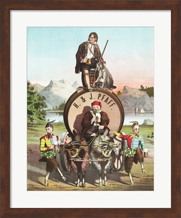 Framed H&amp;J Lager Beer Print