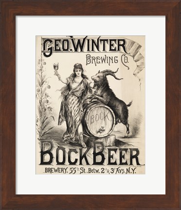 Framed Bock Beer Brewing Company Print