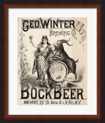 Framed Bock Beer Brewing Company Print