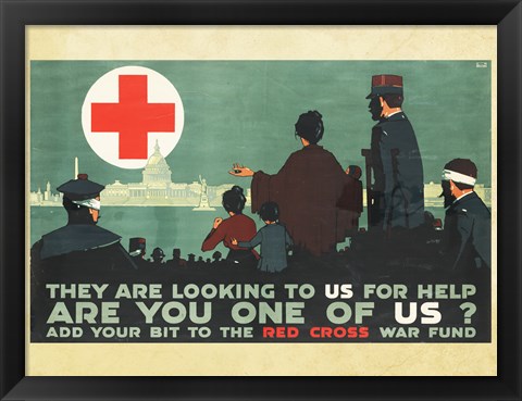 Framed Red Cross War Fund Print