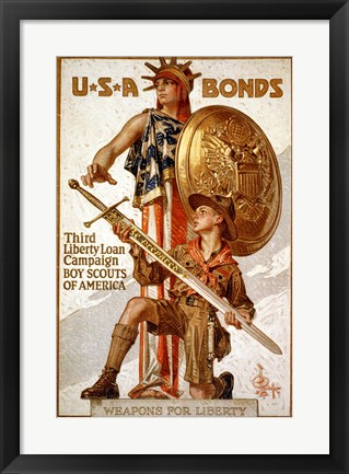 Framed USA Bonds Print