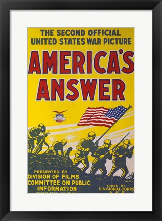 Framed America&#39;s Answer Print