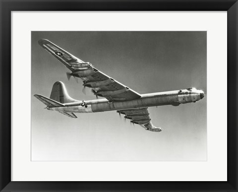 Framed Low angle view of a fighter plane in flight, Convair B-36D Print