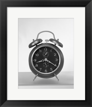 Framed Old fashioned alarm clock Print