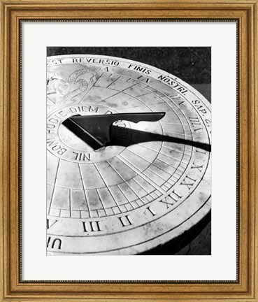 Framed Close up of sundial Print