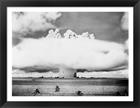 Framed Atomic bomb explosion Print