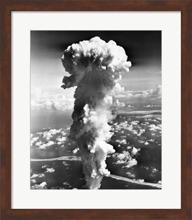 Framed Clouds formed by an atomic explosion Print