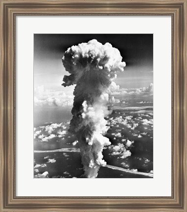 Framed Clouds formed by an atomic explosion Print