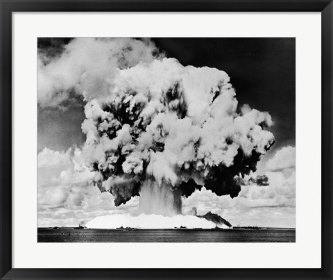 Framed Atomic bomb explosion, Bikini Atoll, Marshall Islands, July 24, 1946 Print