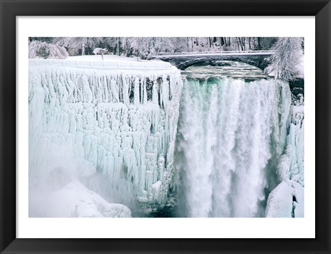 Framed High angle view of a waterfall, American Falls, Niagara Falls, New York, USA Print